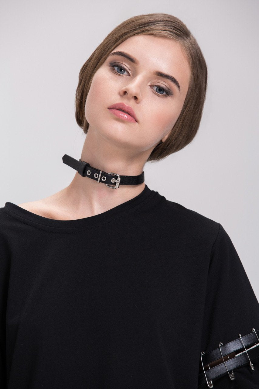 Black Belt Buckle Choker Necklace - ownthelooks-Development Black Belt Buckle Choker Necklace - ownthelooks-Development