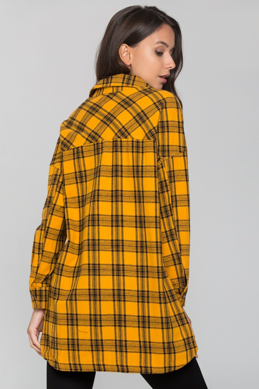Yellow and Black Plaid Button Up Top - ownthelooks-Development Yellow and Black Plaid Button Up Top - ownthelooks-Development