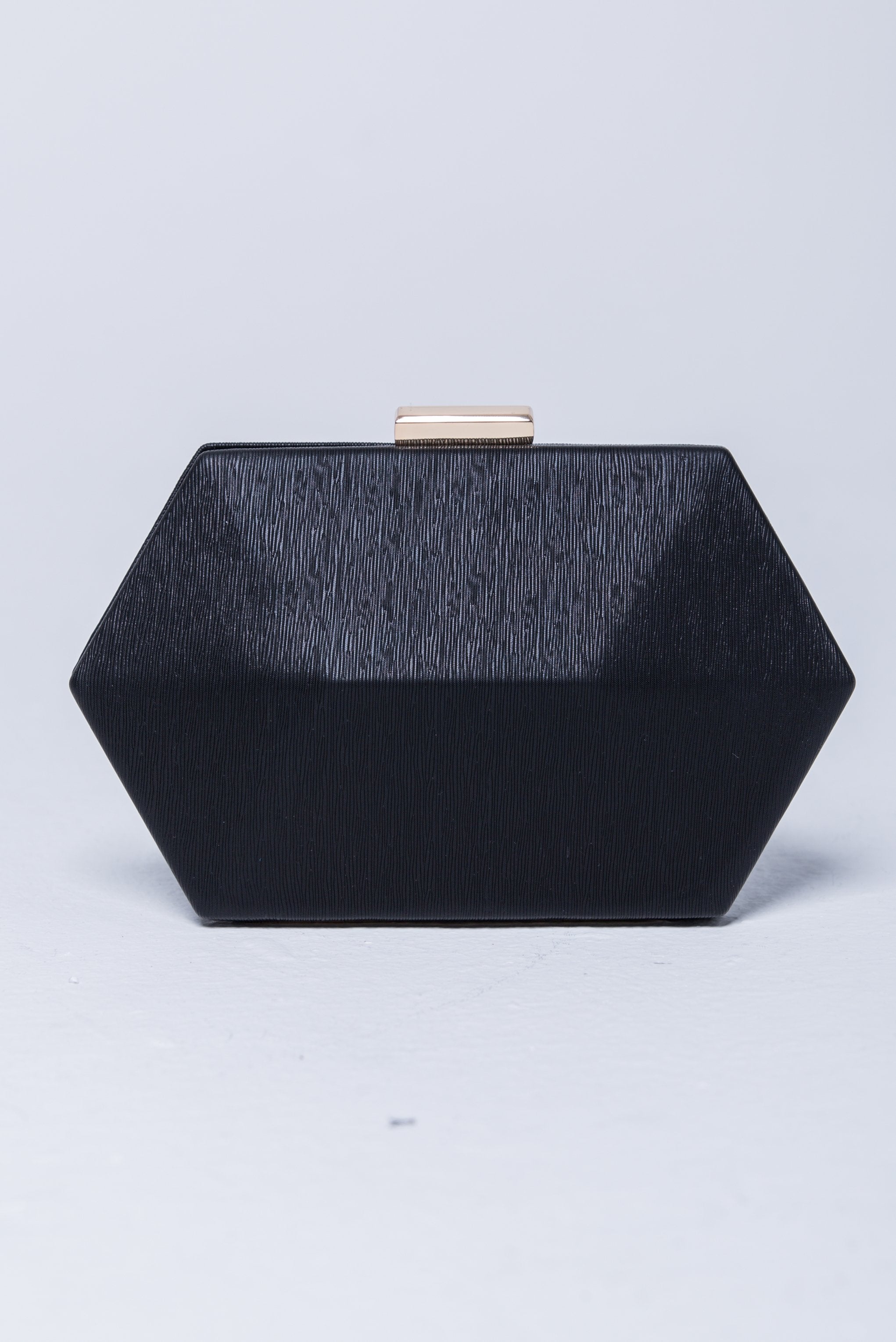 Black Ribbed Diamond-shaped Hard Clutch - ownthelooks-Development Black Ribbed Diamond-shaped Hard Clutch - ownthelooks-Development