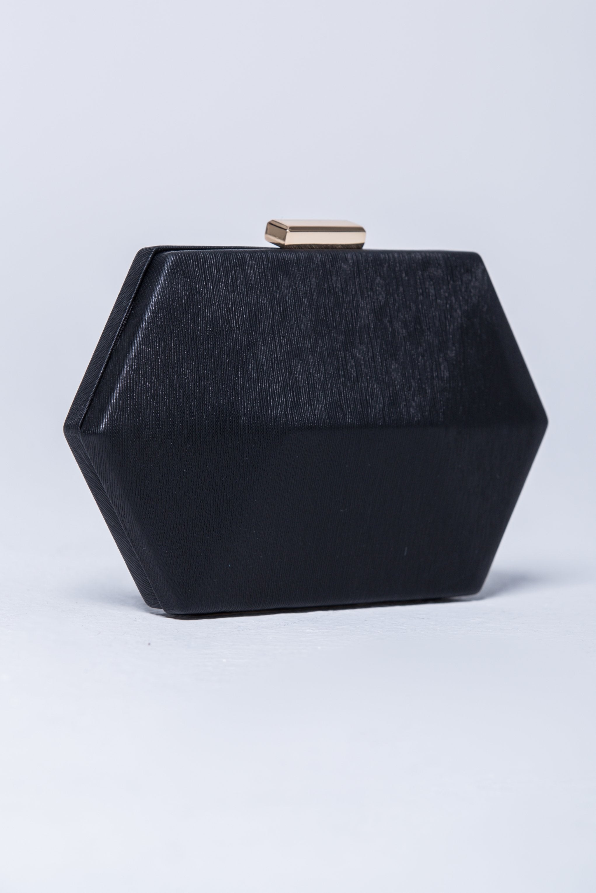 Black Ribbed Diamond-shaped Hard Clutch - ownthelooks-Development Black Ribbed Diamond-shaped Hard Clutch - ownthelooks-Development