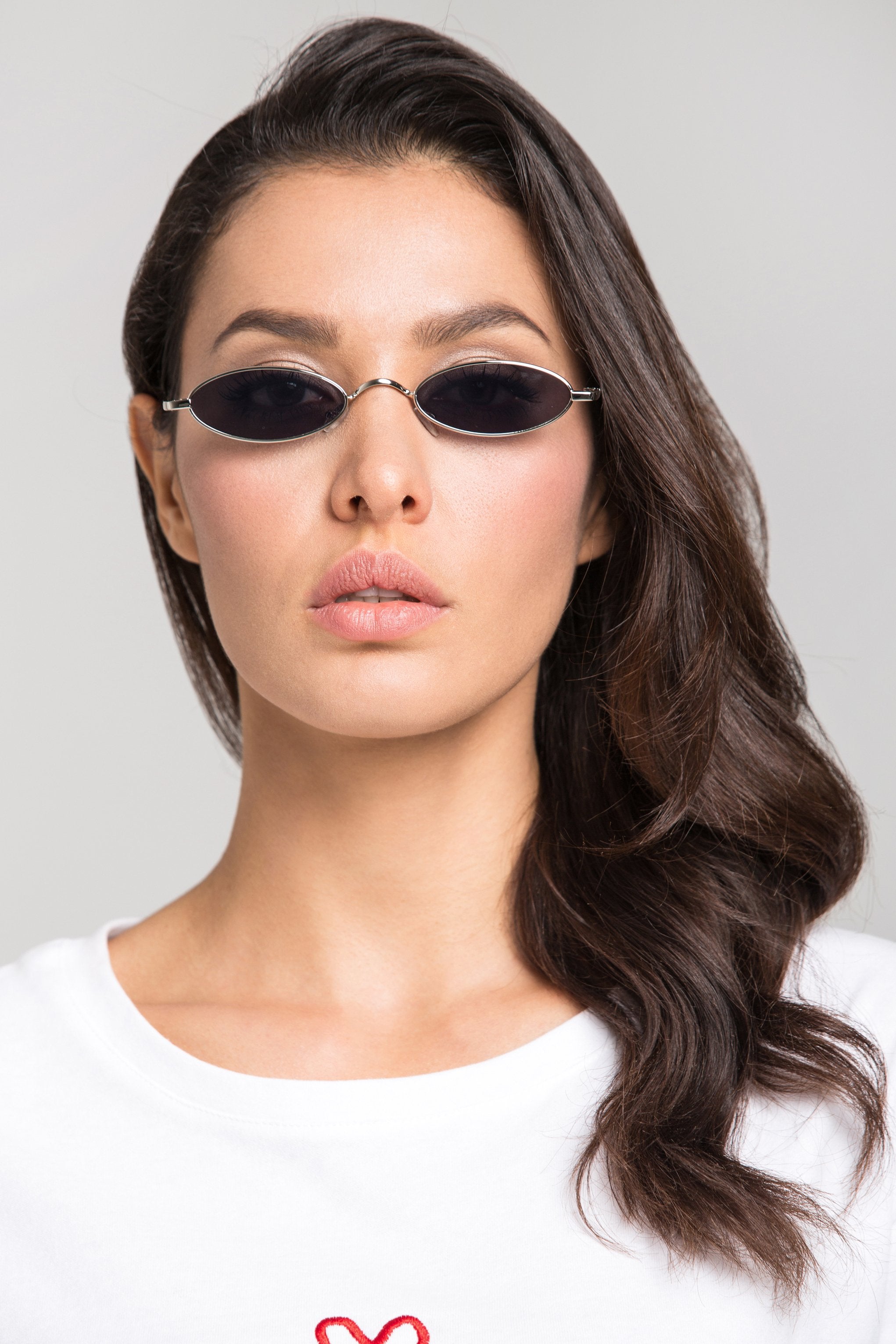 Black Super Slim Metal Oval Sunglasses - ownthelooks-Development Black Super Slim Metal Oval Sunglasses - ownthelooks-Development