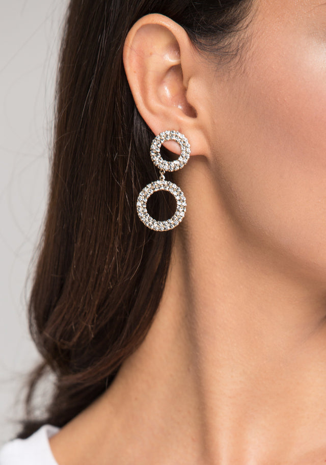 Circle Studded Drop Earrings - ownthelooks-Development