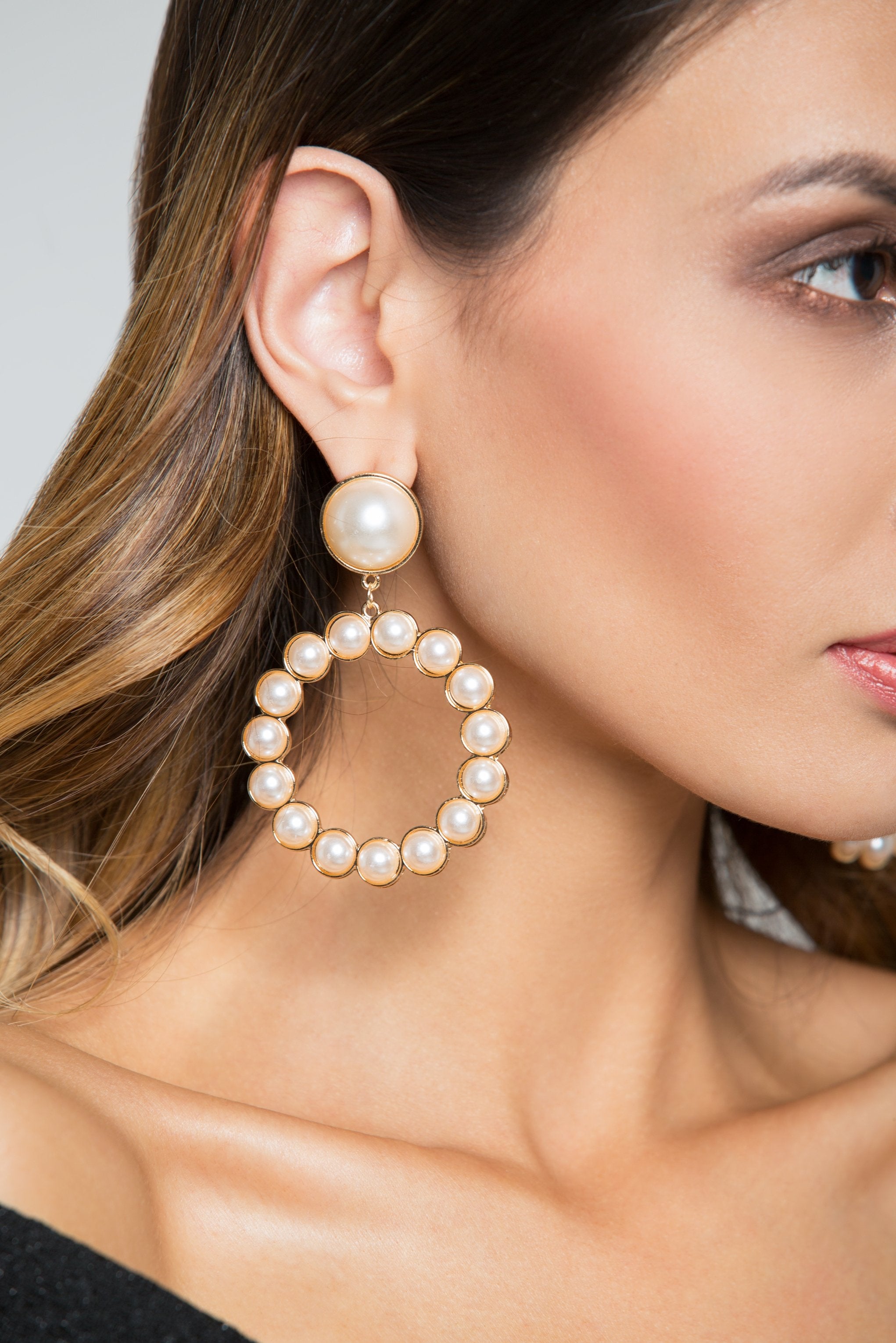 Faux Pearl Wrap Round Drop Earrings - ownthelooks-Development Faux Pearl Wrap Round Drop Earrings - ownthelooks-Development