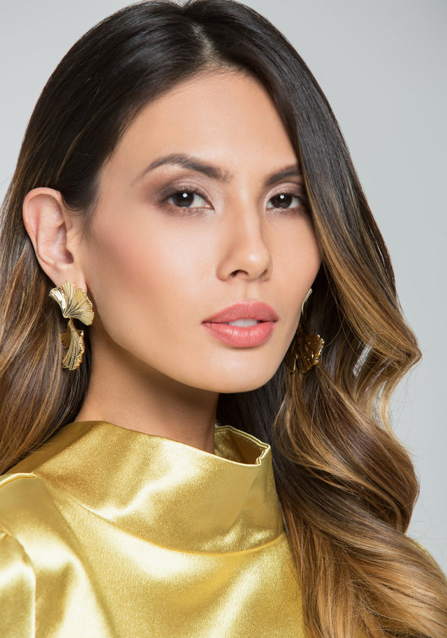 Gold Jasmine Stud Earrings - ownthelooks-Development