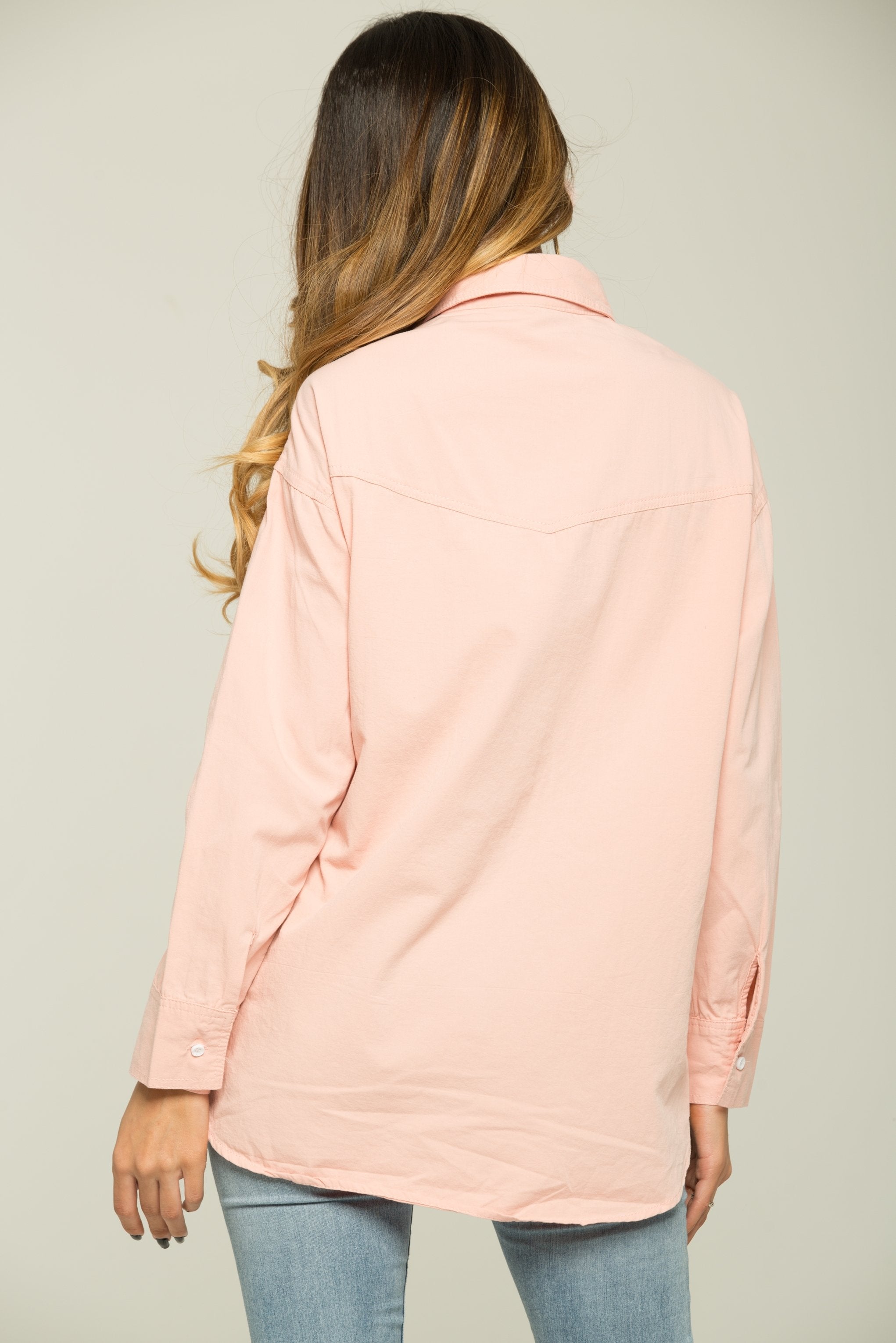 Rose Pink Button-up Shirt - ownthelooks-Development Rose Pink Button-up Shirt - ownthelooks-Development