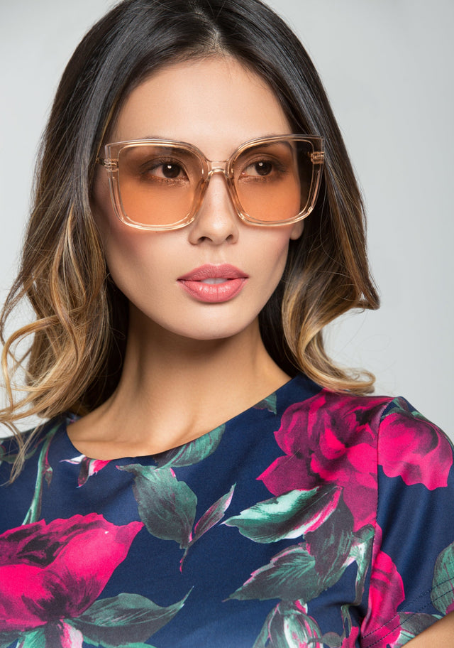 Transparent Pointy Tip Square Sunglasses - ownthelooks-Development