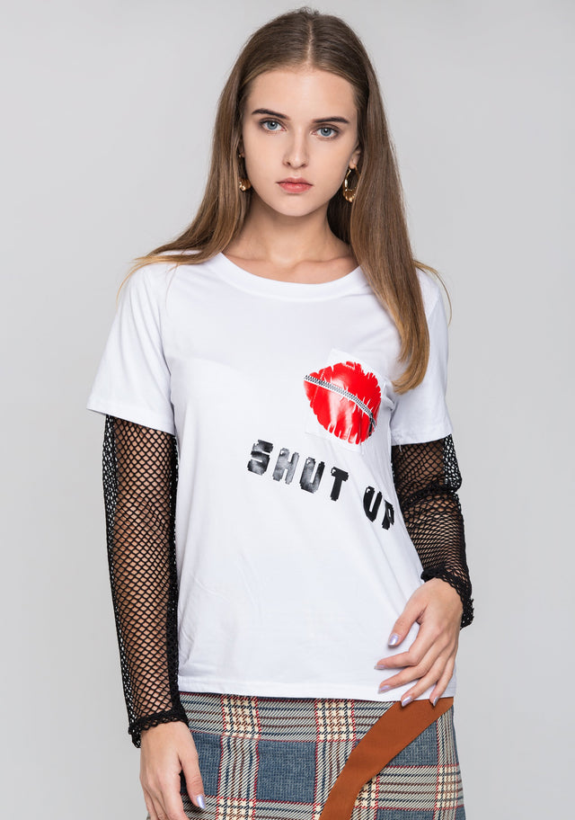 White Shut Up Top - ownthelooks-Development