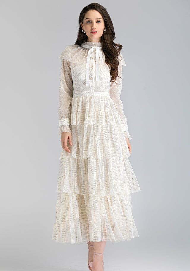 White Sparkle Maxi Dress - ownthelooks-Development