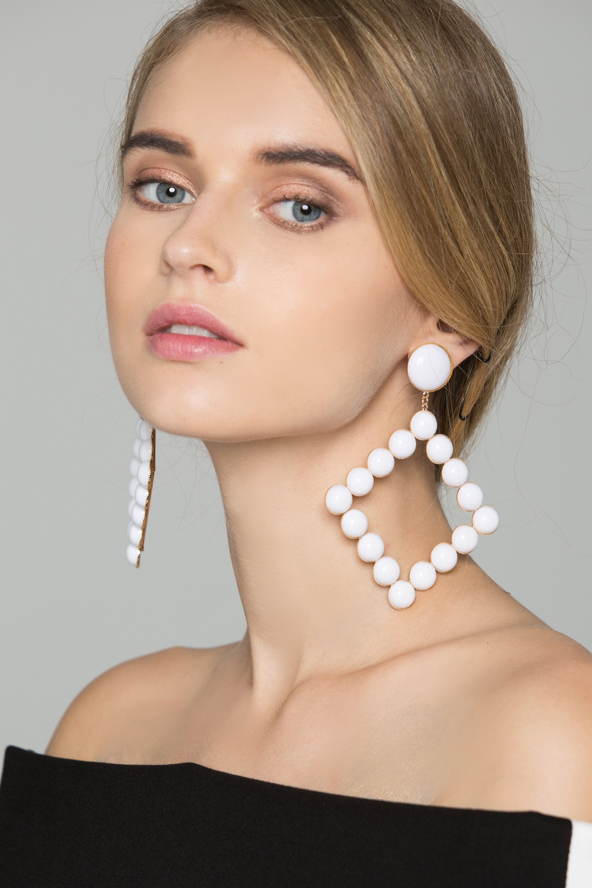 White Square Acrylic Studs Earrings - ownthelooks-Development White Square Acrylic Studs Earrings - ownthelooks-Development