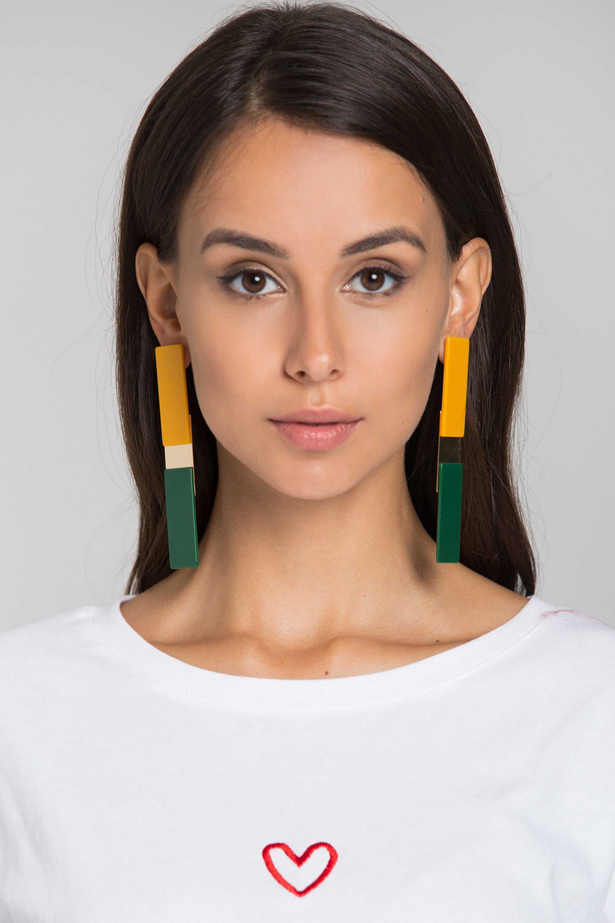 Yellow Green Bar Earrings - ownthelooks-Development Yellow Green Bar Earrings - ownthelooks-Development