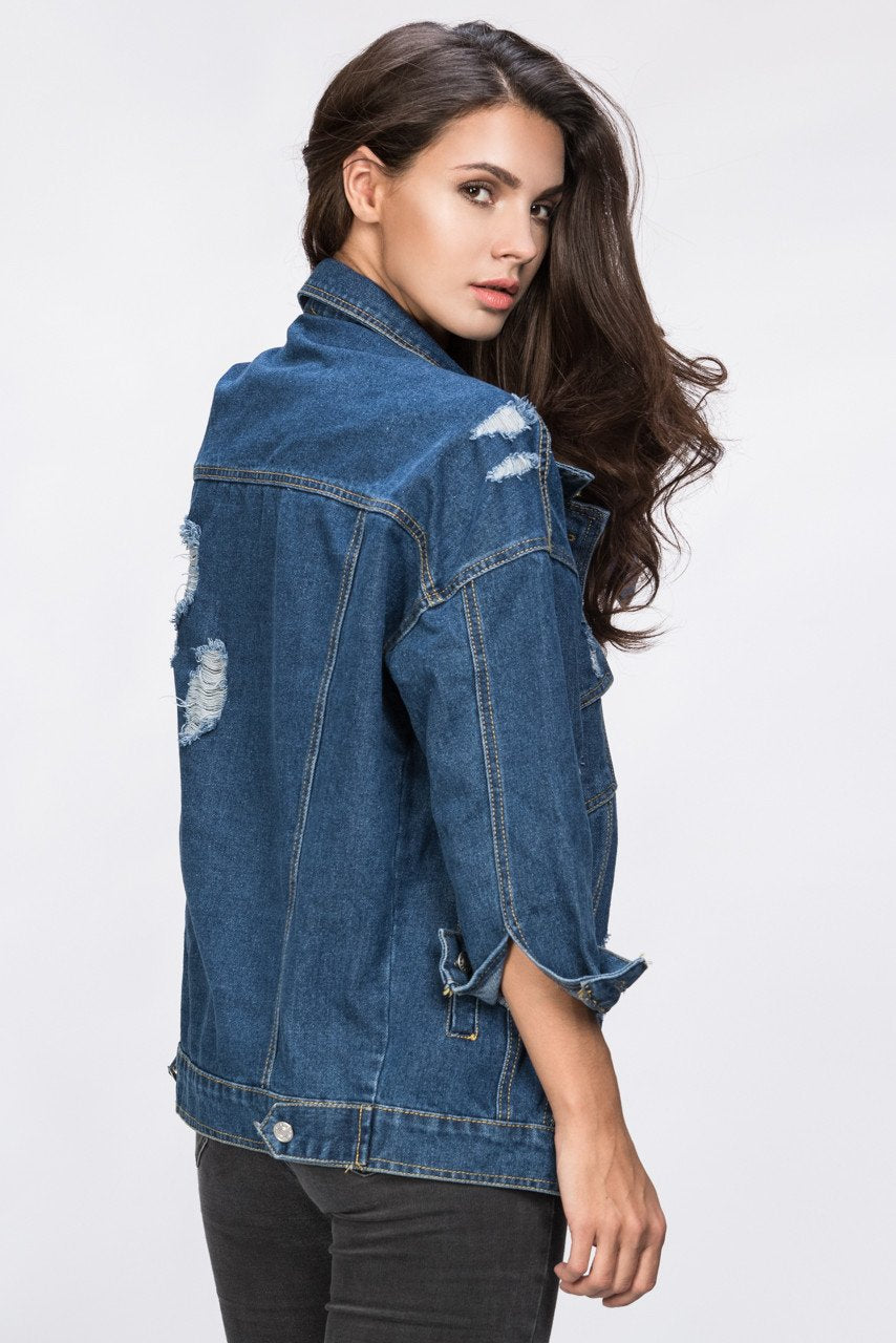 It Style Denim Jacket with Pins - ownthelooks-Development
