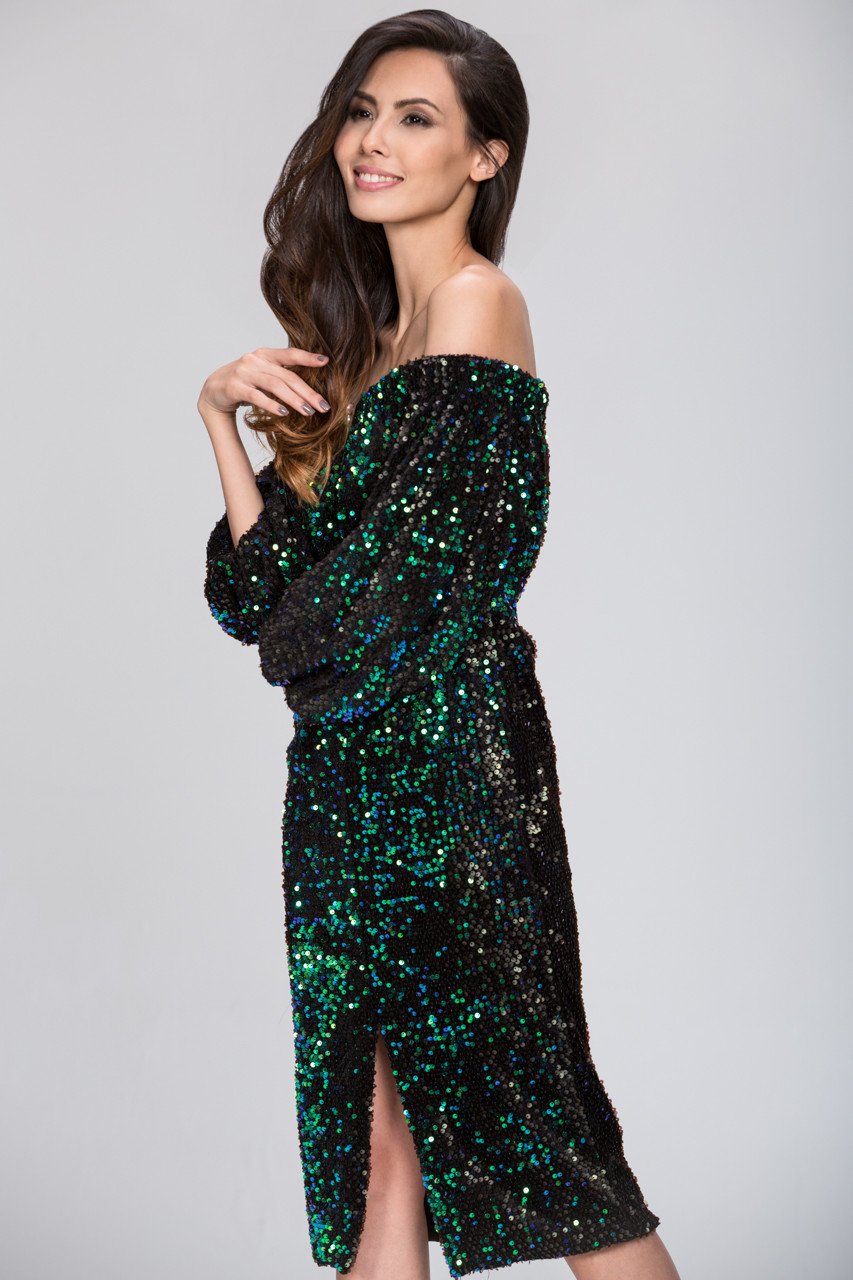 Deema Al Asadi - Sequined off the Shoulder Dress - ownthelooks-Development