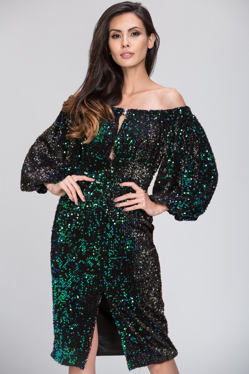 Deema Al Asadi - Sequined off the Shoulder Dress - ownthelooks-Development