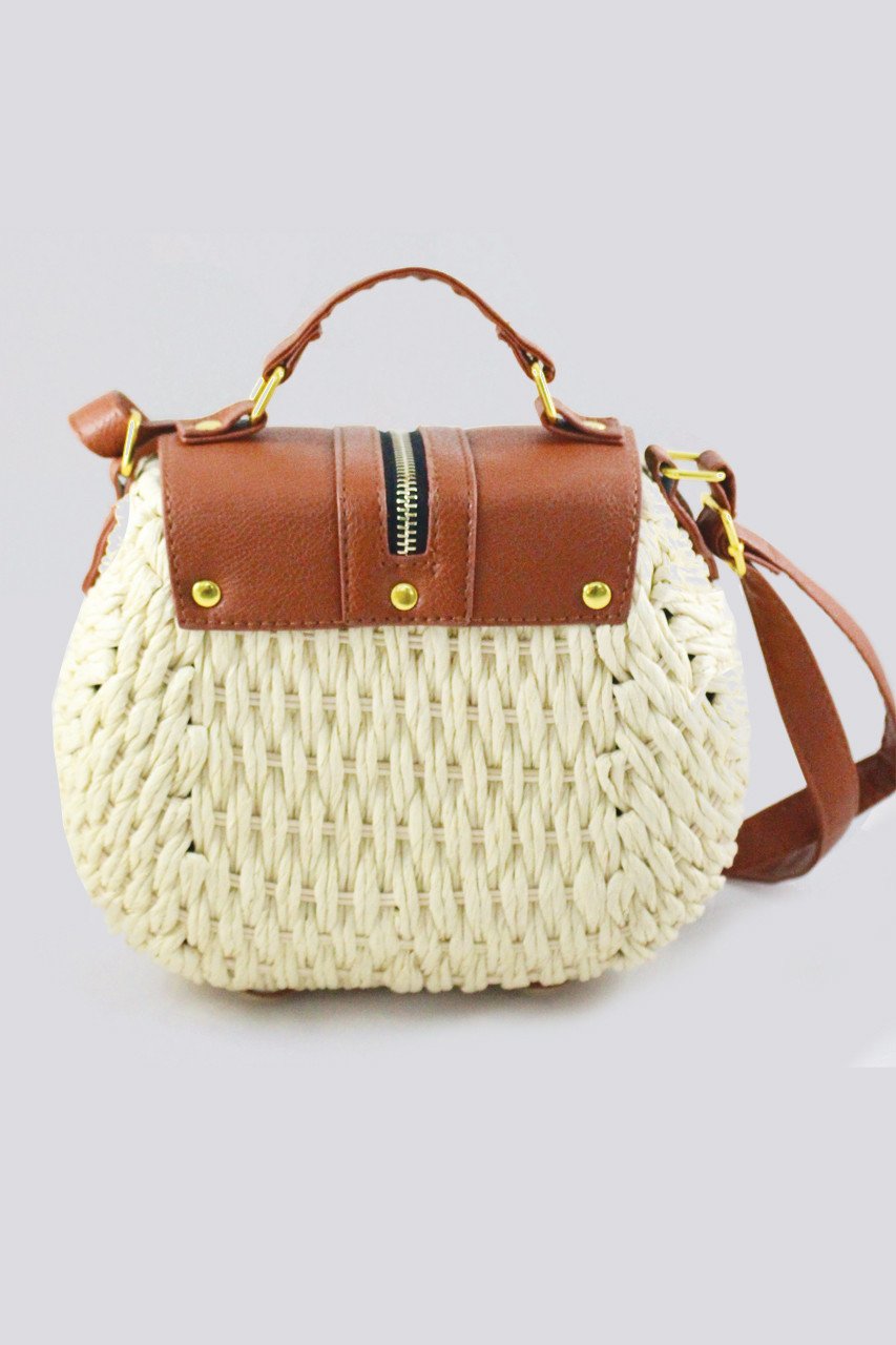 Hobo Basket Tassel Flap Handbag - ownthelooks-Development