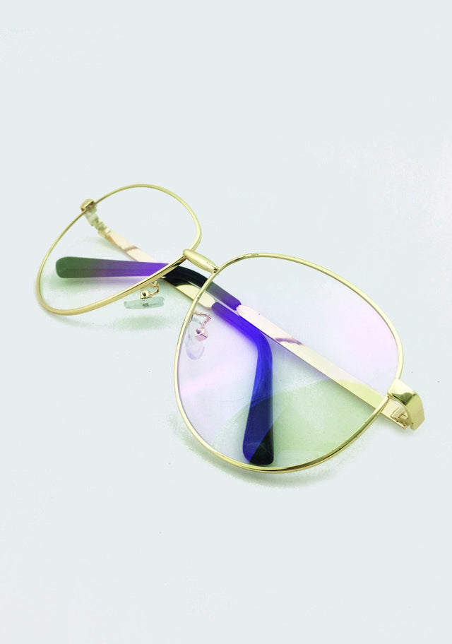 Geeky Aviator Clear Glasses - ownthelooks-Development
