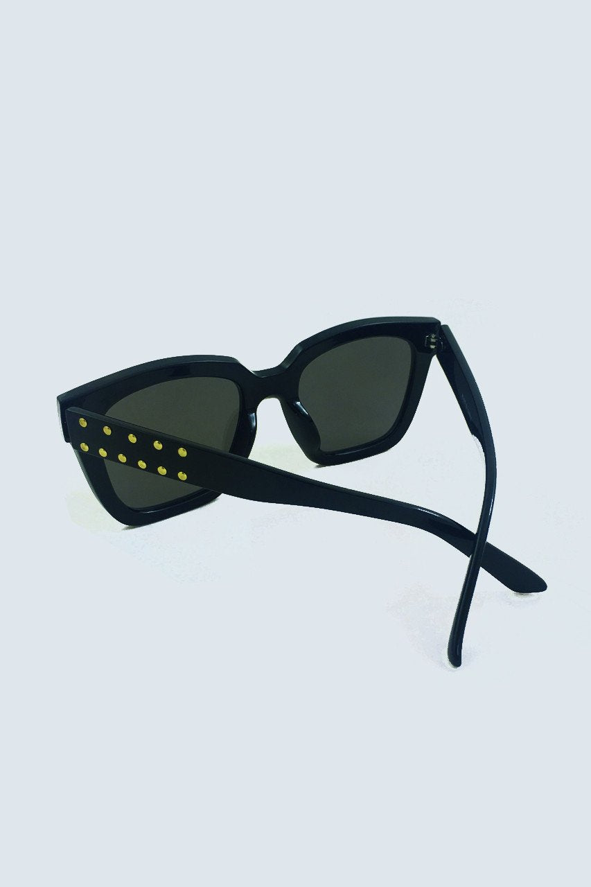 Black & Gold Studded Wayfarer - ownthelooks-Development