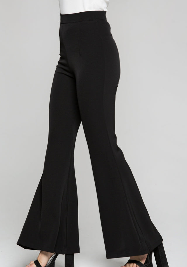 Black Bell Bottom Formal Trousers - ownthelooks-Development