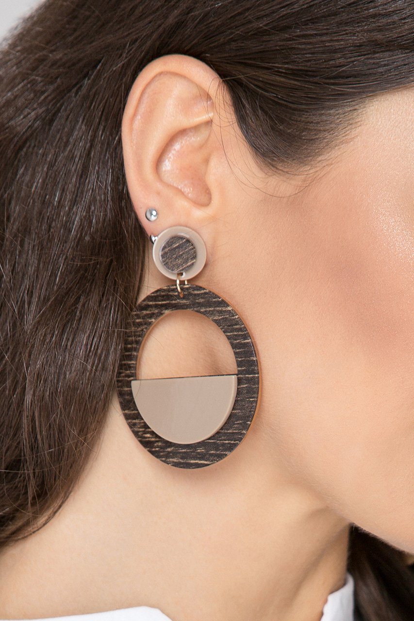 Houndstooth Oversized Dome Button Detail Cardigan OwnTheLooks - ownthelooks-Development