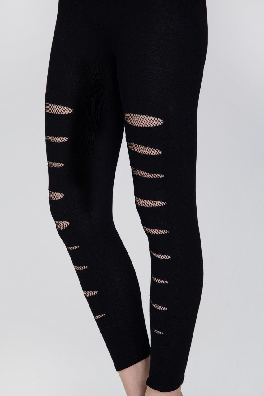 Black Fishnet Cut out Tights - ownthelooks-Development
