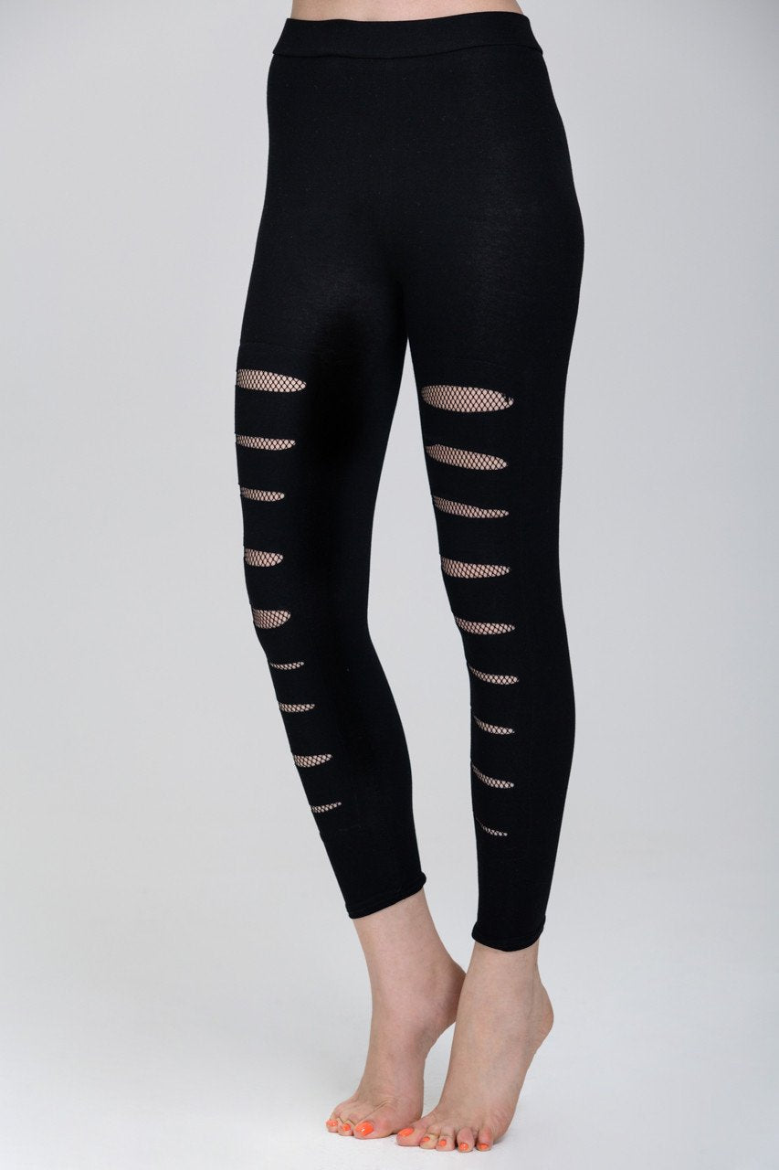 Black Fishnet Cut out Tights - ownthelooks-Development