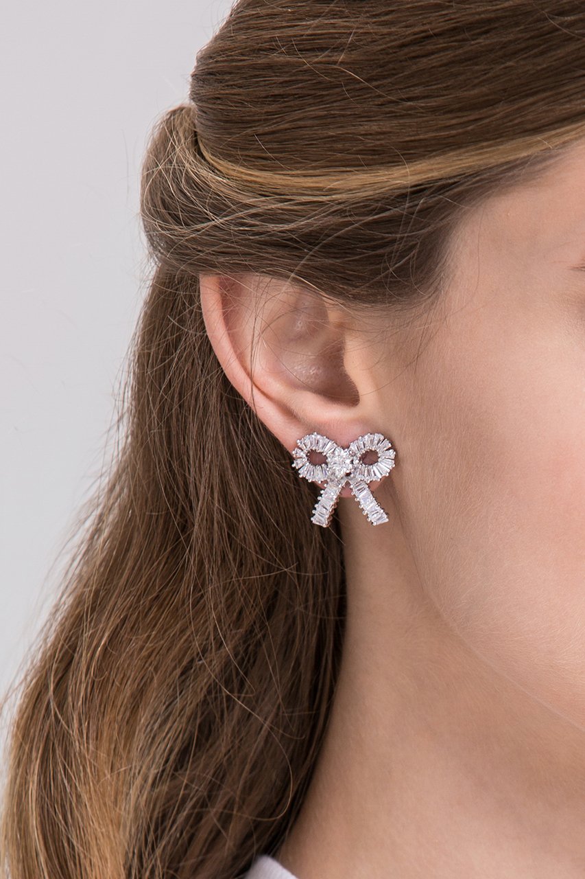 Bow Diamond Earrings - ownthelooks-Development