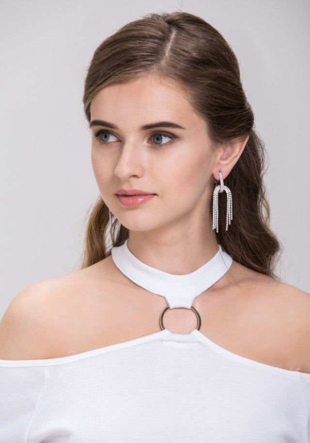 Diamond Knot Dangling Earrings - ownthelooks-Development