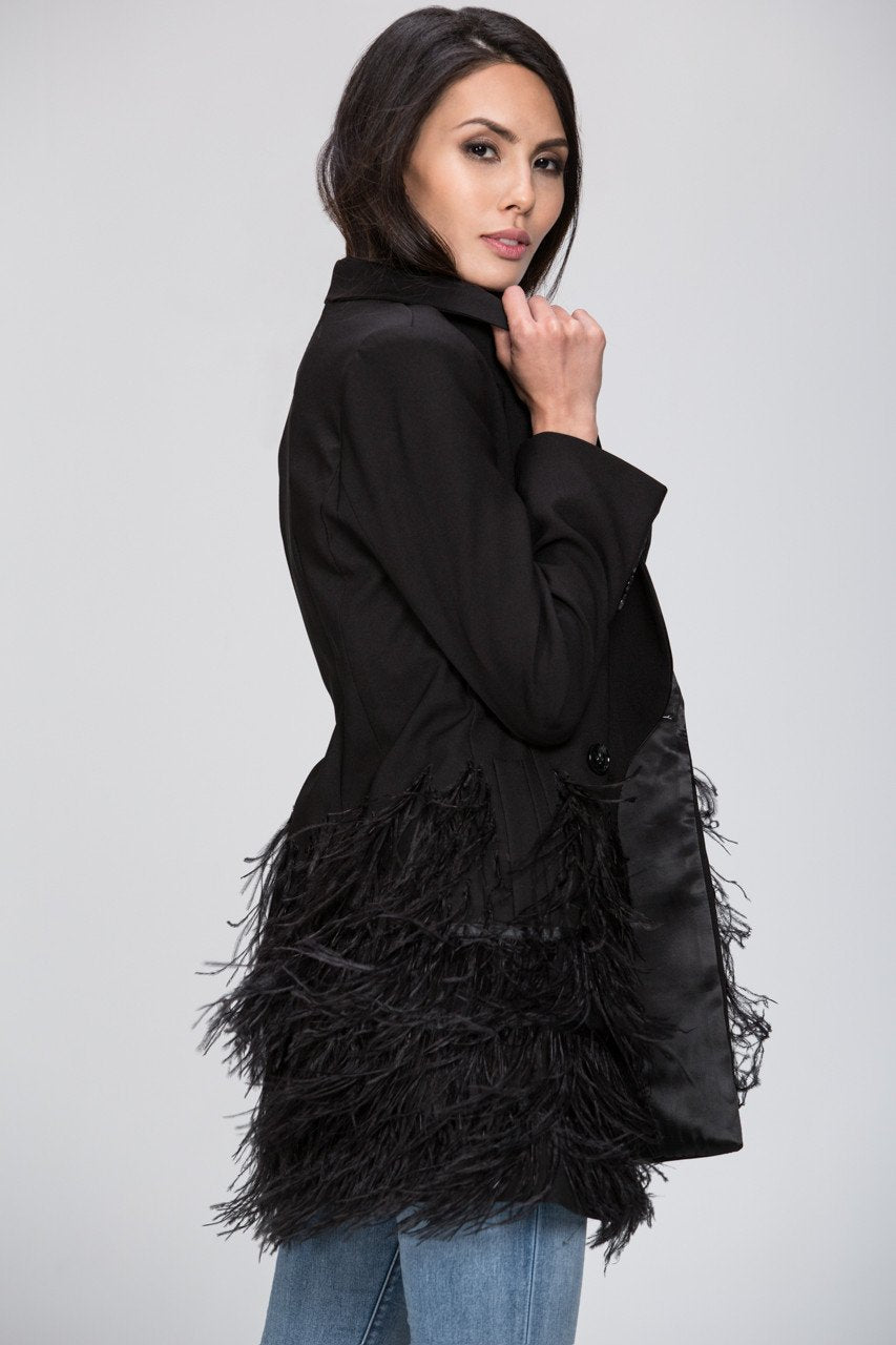 The Real Fouz - Feather Detail Fitted Blazer - ownthelooks-Development