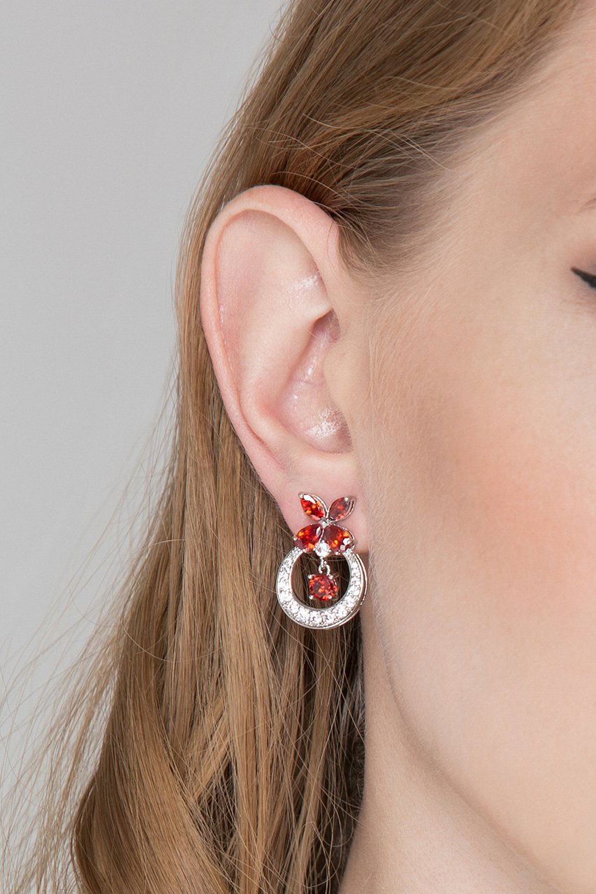 Garnet Moon Butterfly Earrings - ownthelooks-Development