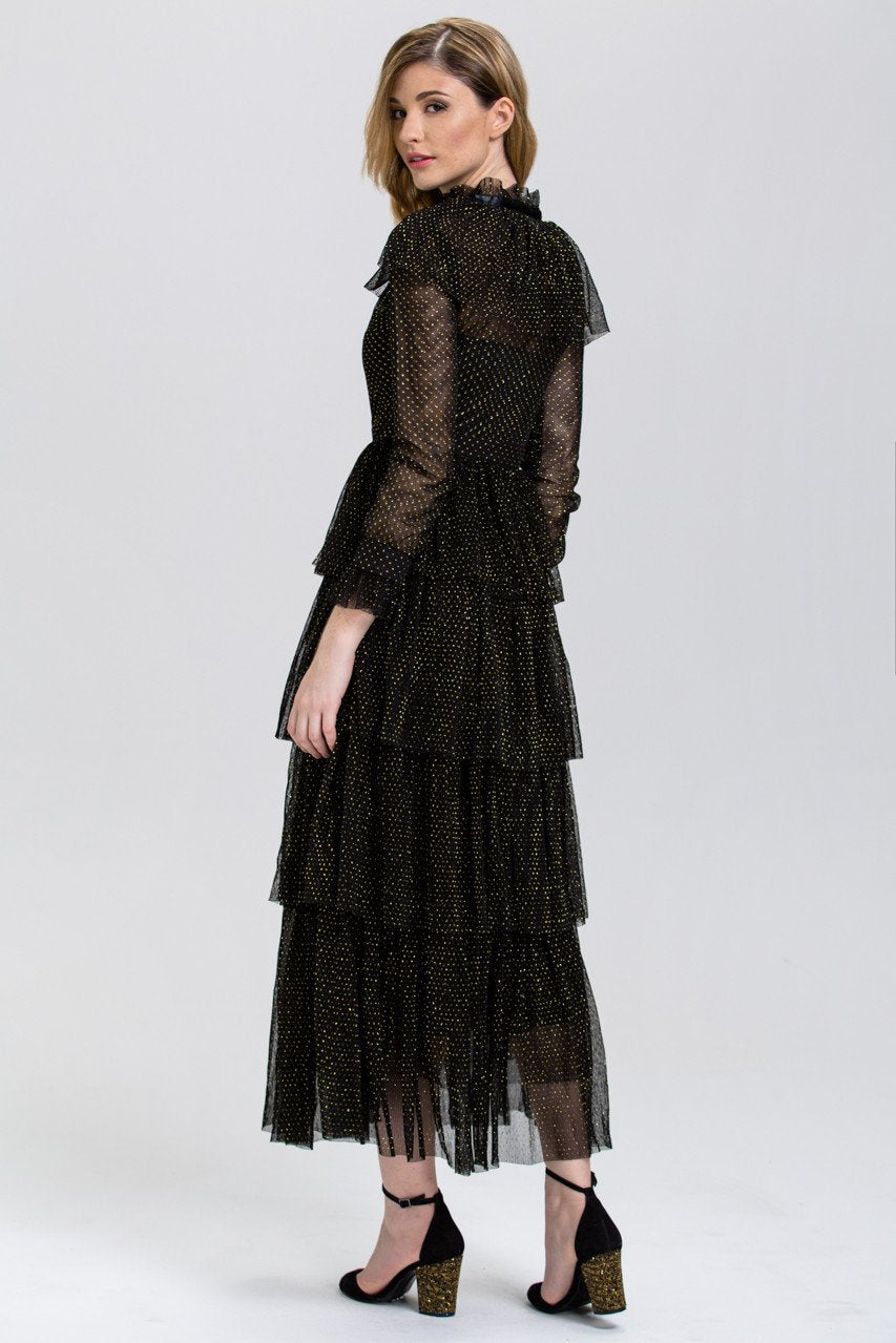 Midnight Sparkle Sheer Maxi Dress - ownthelooks-Development