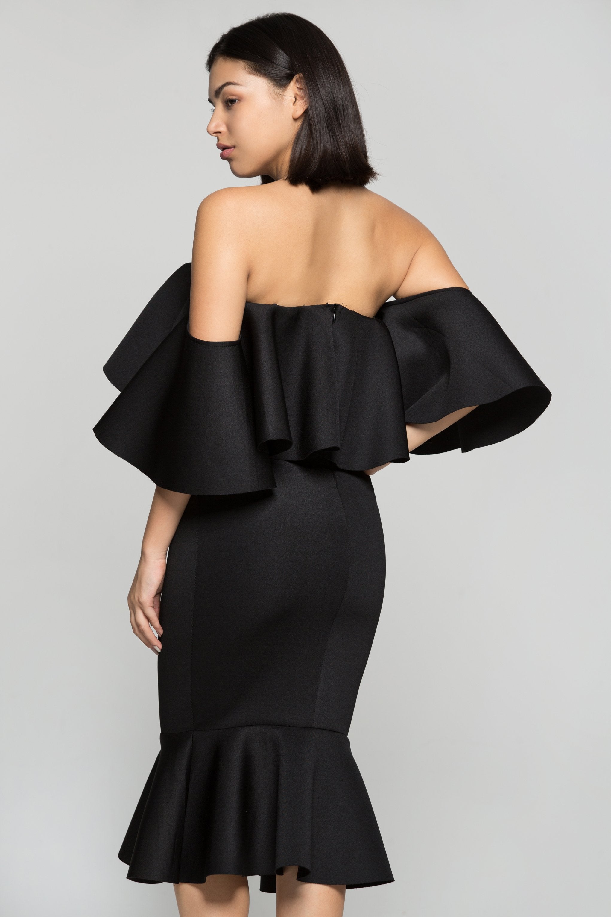 Black Sweetheart Neck Mermaid Dress - ownthelooks-Development