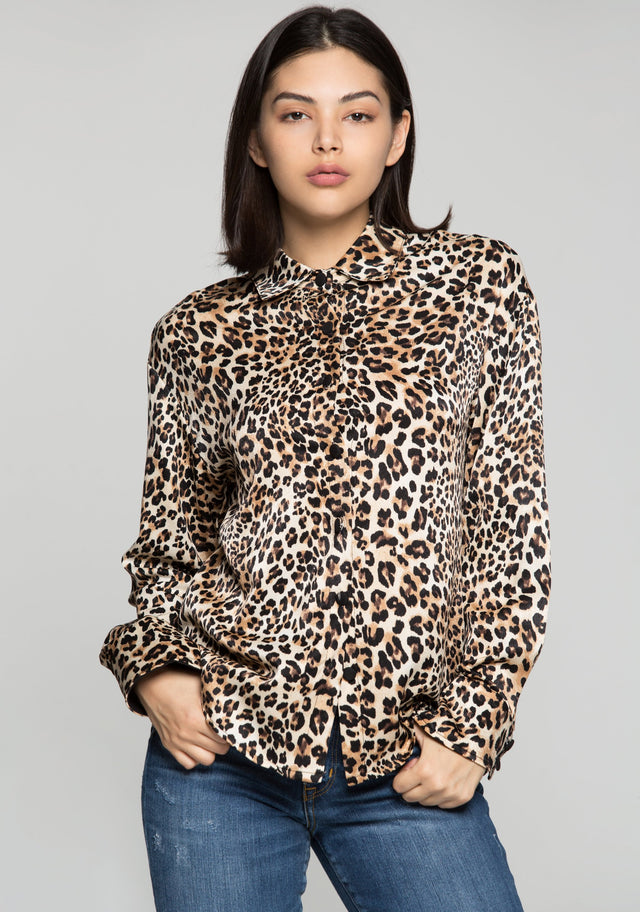 Cheetah Print Button Up Shirt - ownthelooks-Development