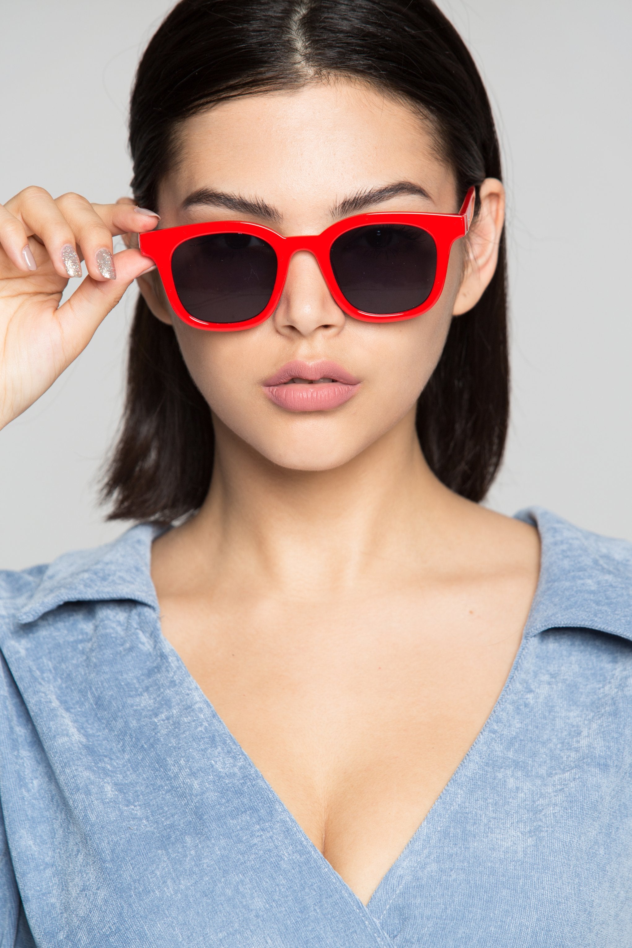 Crimson Red and Brown Wayfarer Sunglasses - ownthelooks-Development