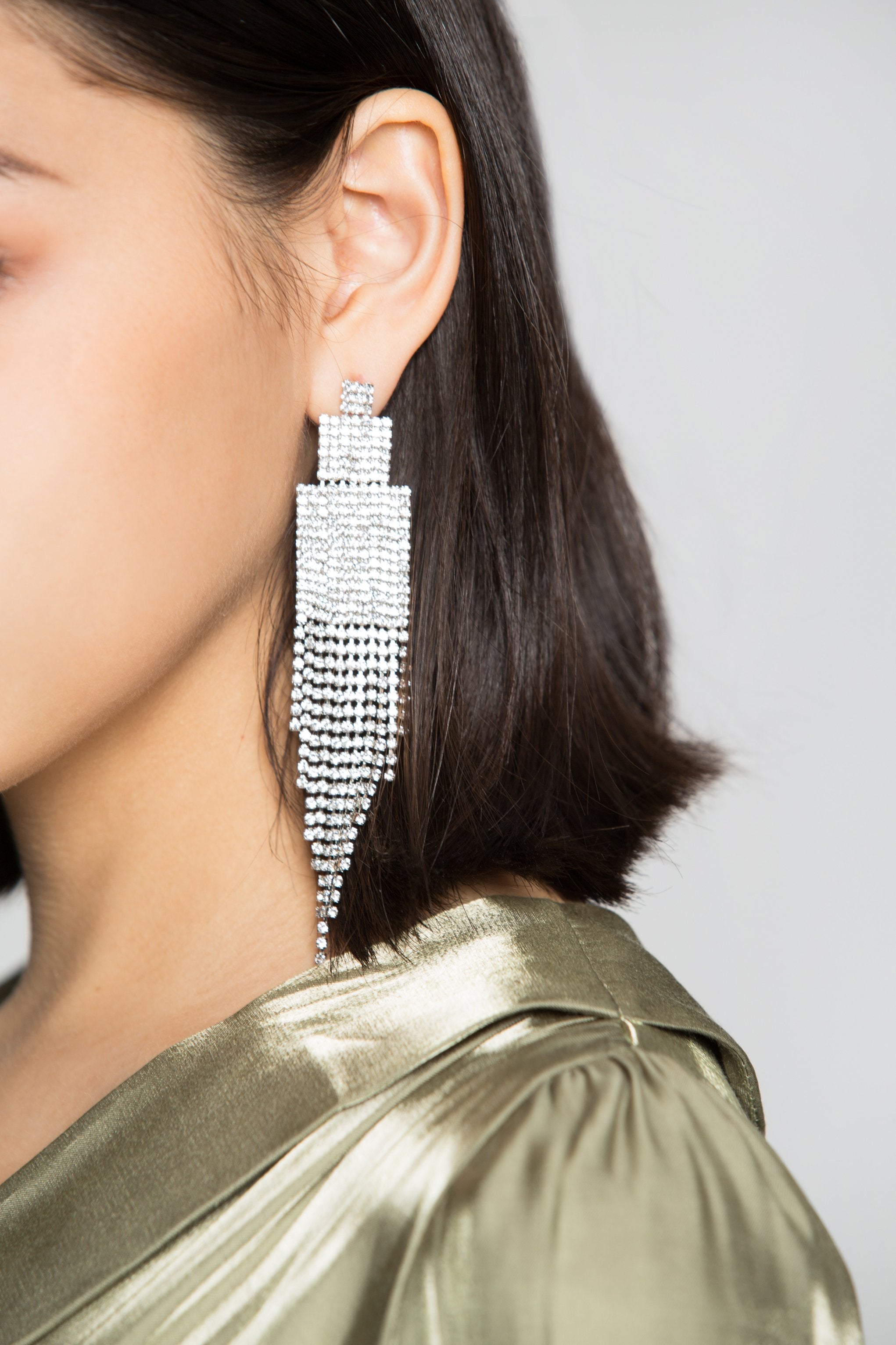 Diamond Cube Cascading Long Earrings - ownthelooks-Development