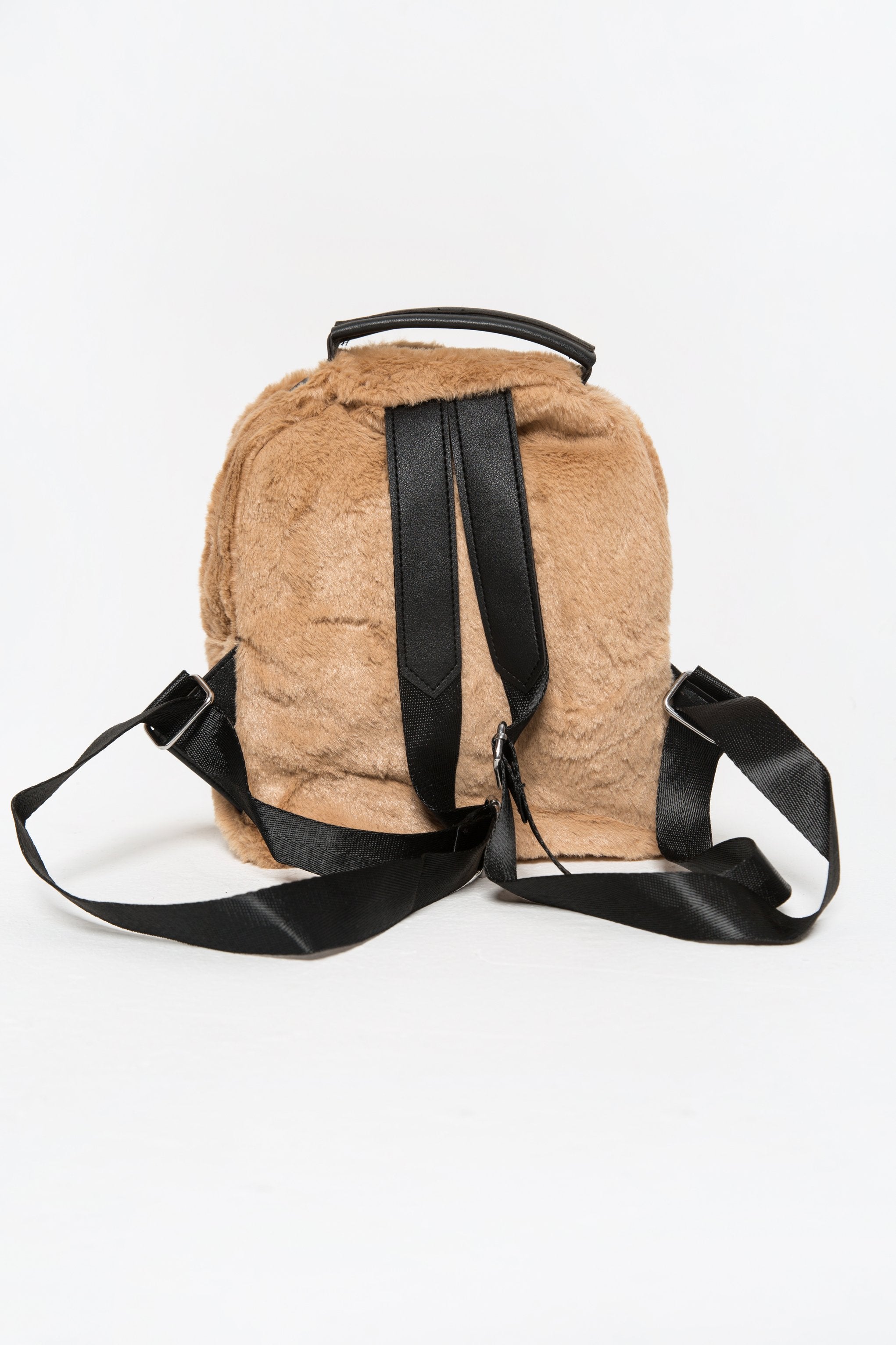 Faux Fur Caramel Cream Mini Backpack - ownthelooks-Development