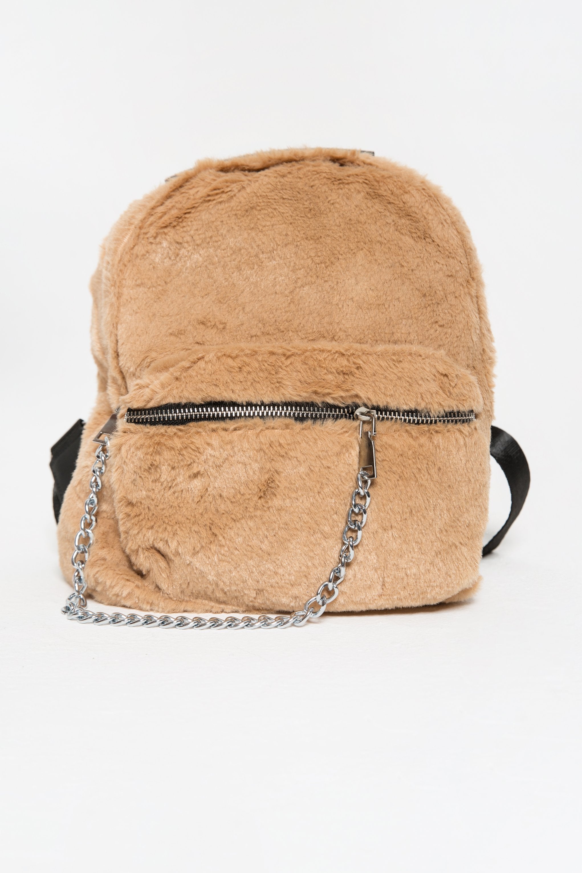 Faux Fur Caramel Cream Mini Backpack - ownthelooks-Development