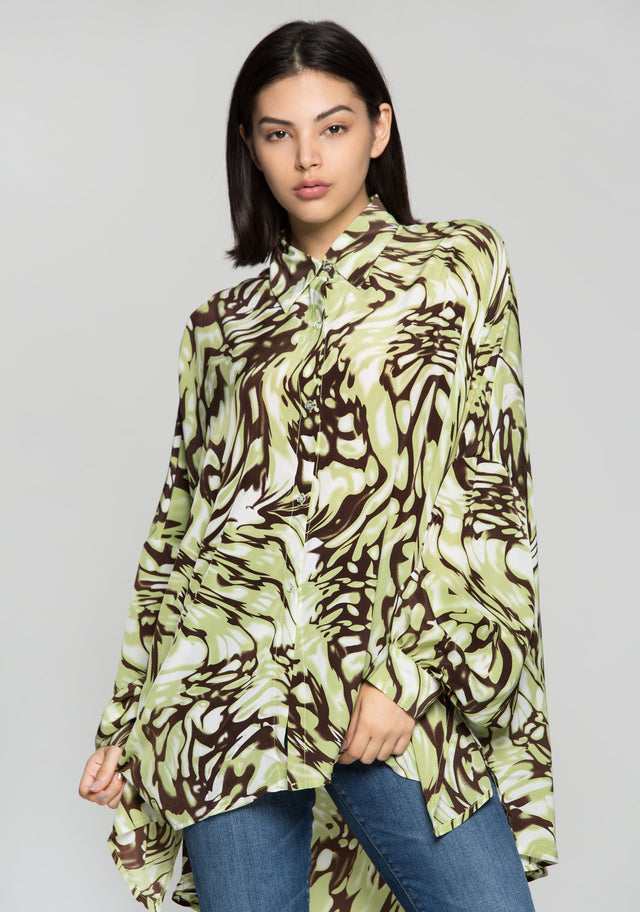 Lemon Green and Black Full Sleeves Shirt - ownthelooks-Development