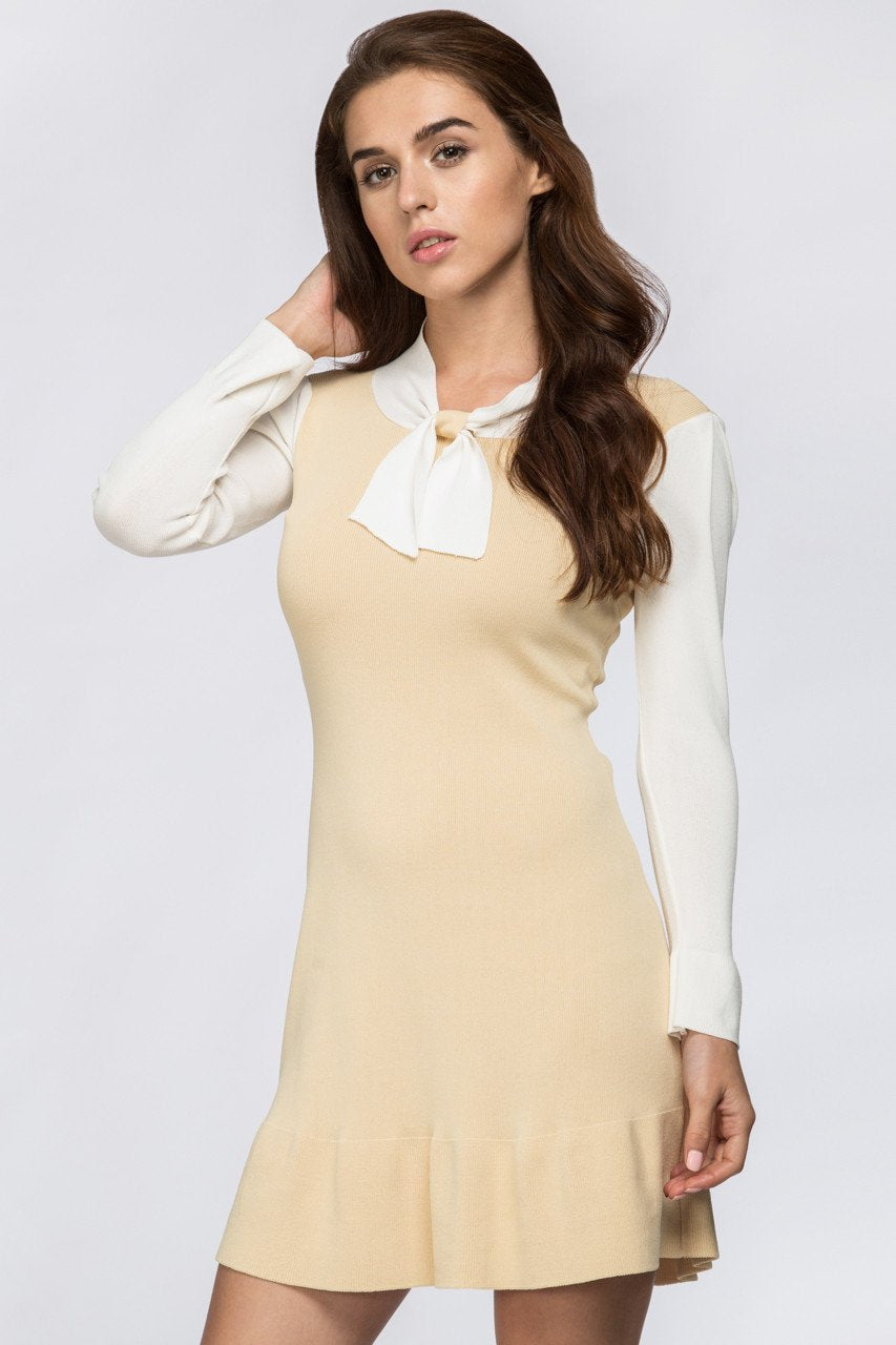 Cream School Girl Mini Dress - ownthelooks-Development