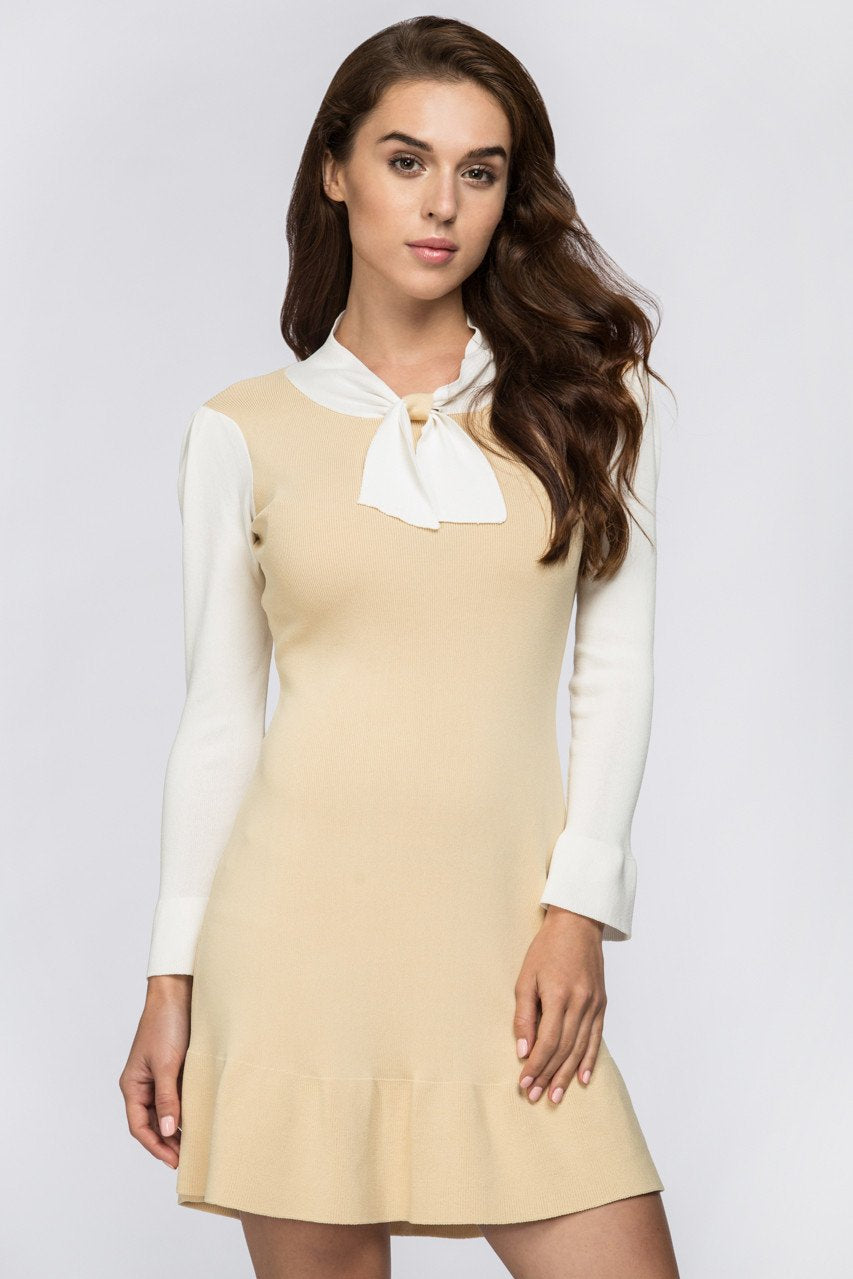 Cream School Girl Mini Dress - ownthelooks-Development