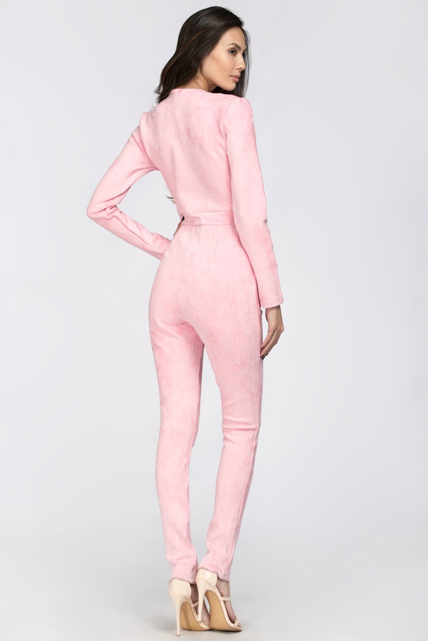 Pink Side Zip Jumpsuit - ownthelooks-Development