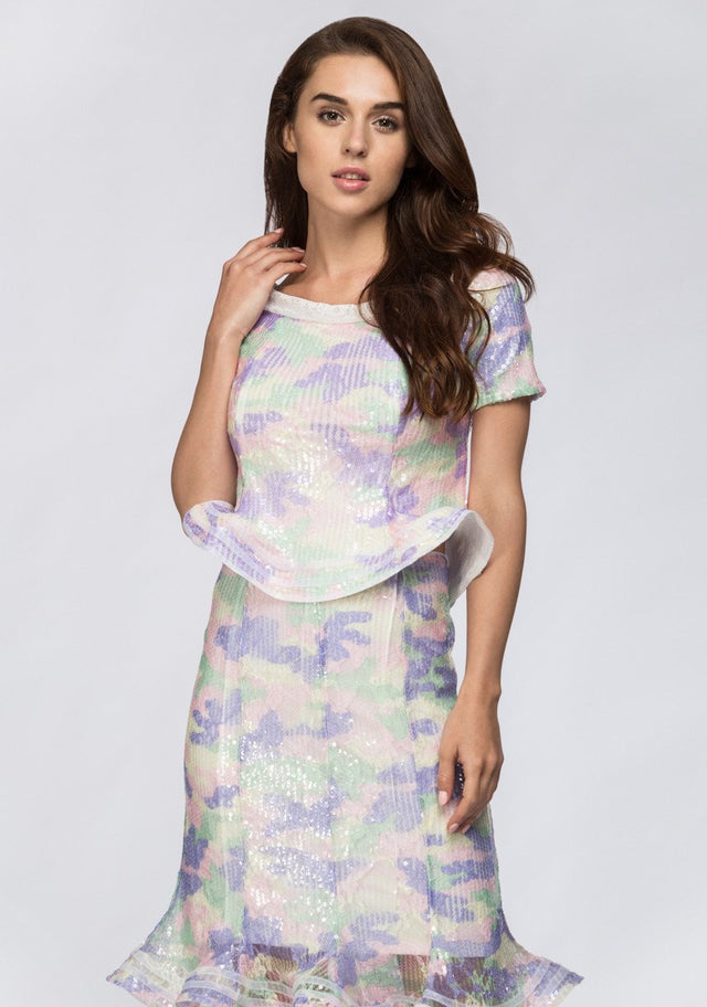 Purple Candy Off The Shoulder Peplum Midi Dress - ownthelooks-Development