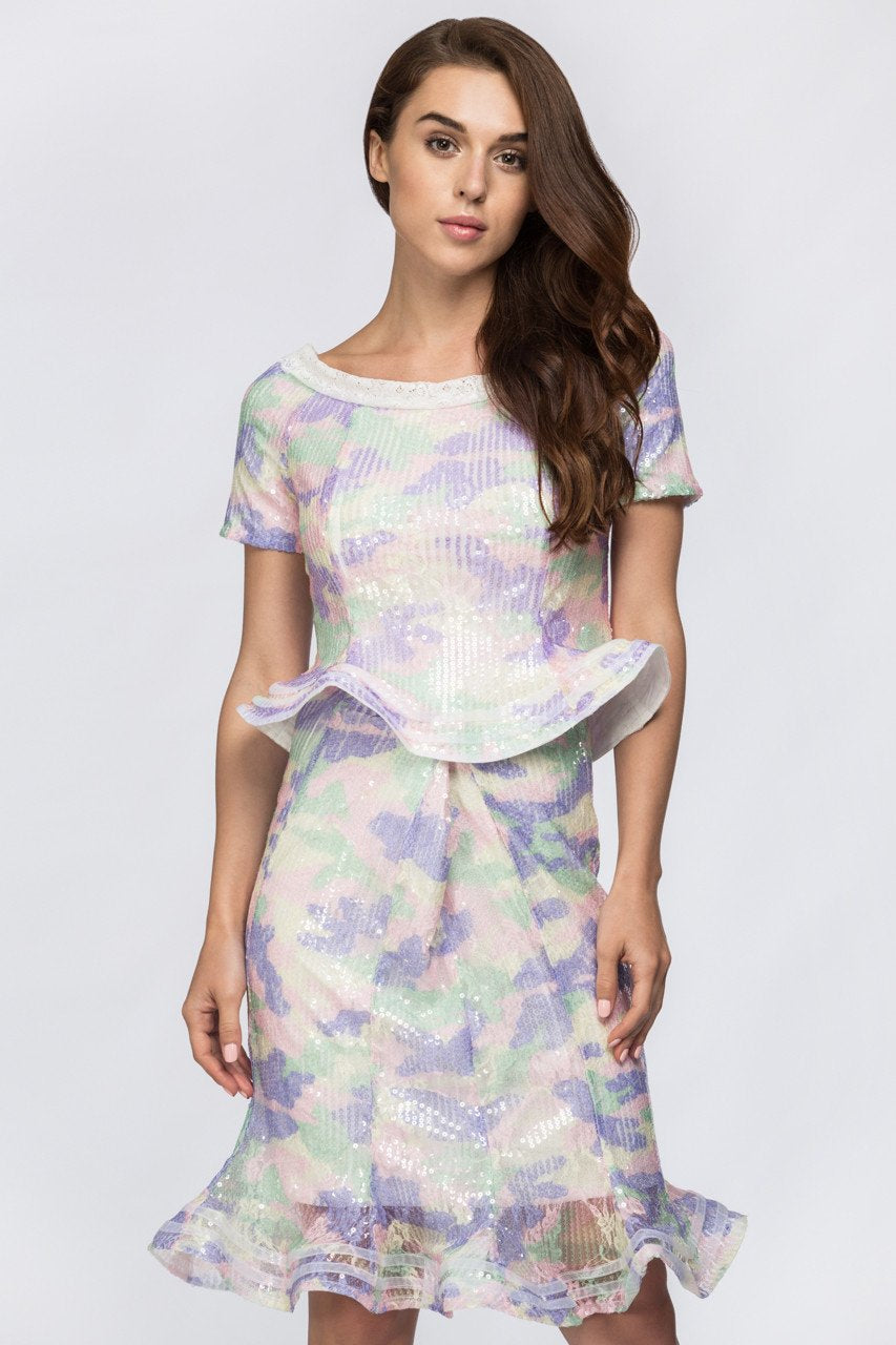 Purple Candy Off The Shoulder Peplum Midi Dress - ownthelooks-Development