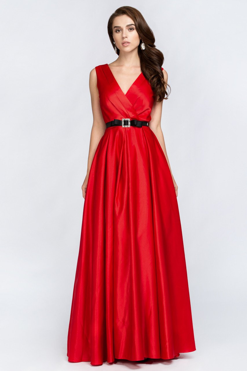 Red Silk Princess Evening Gown - ownthelooks-Development