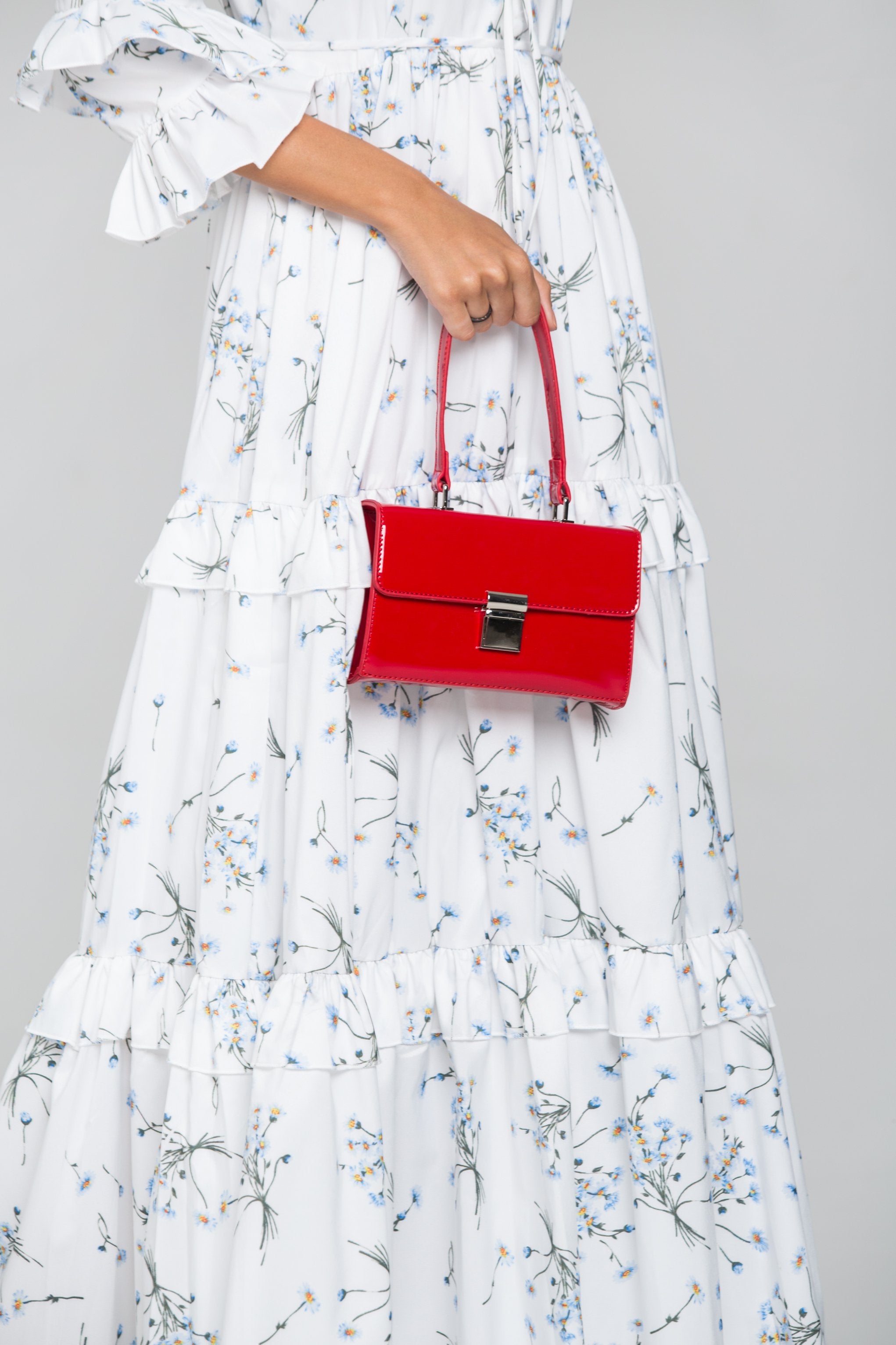 Red Patent Mini Flap Bag - ownthelooks-Development