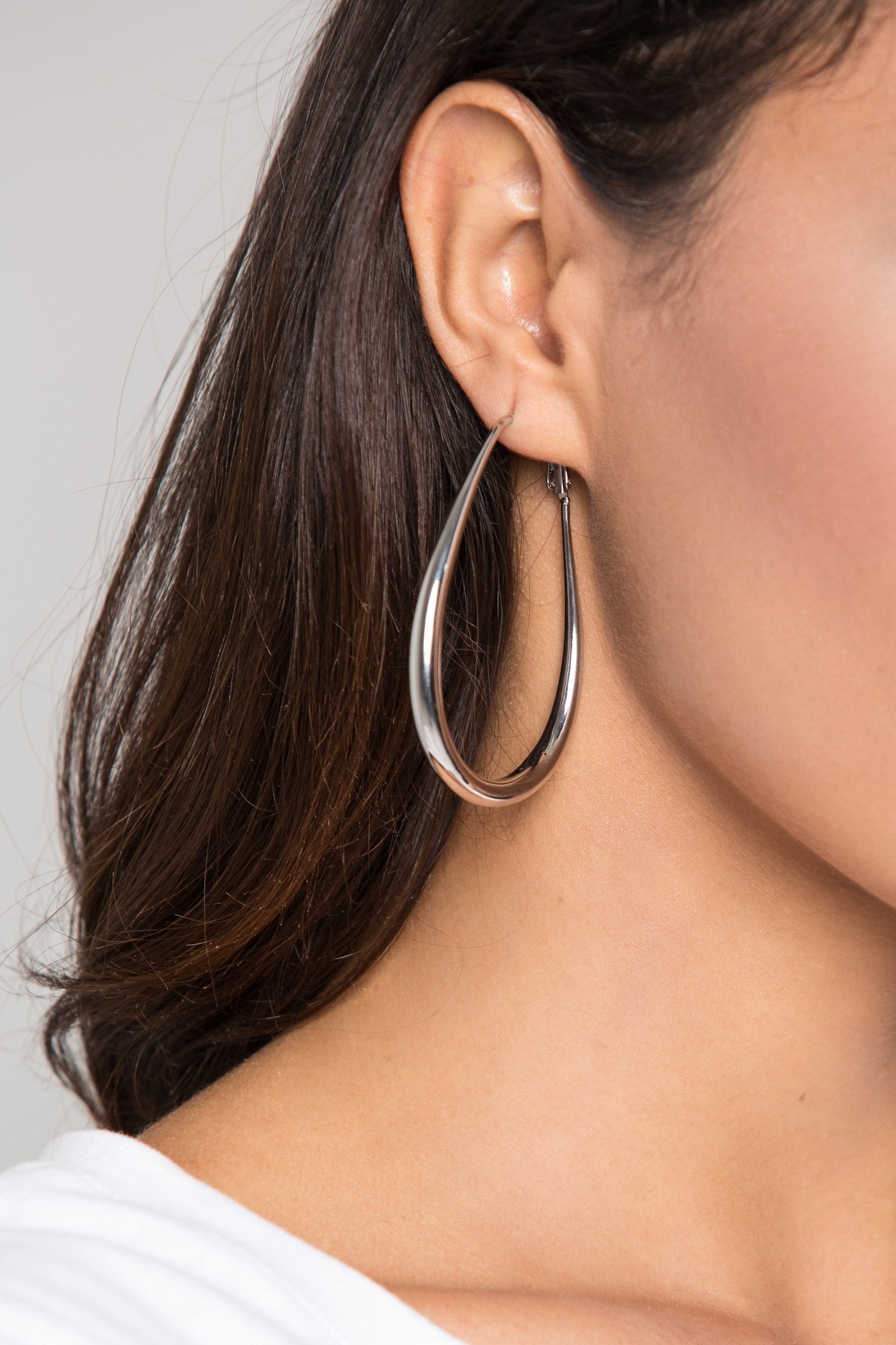 Silver U-Hoop Earrings - ownthelooks-Development