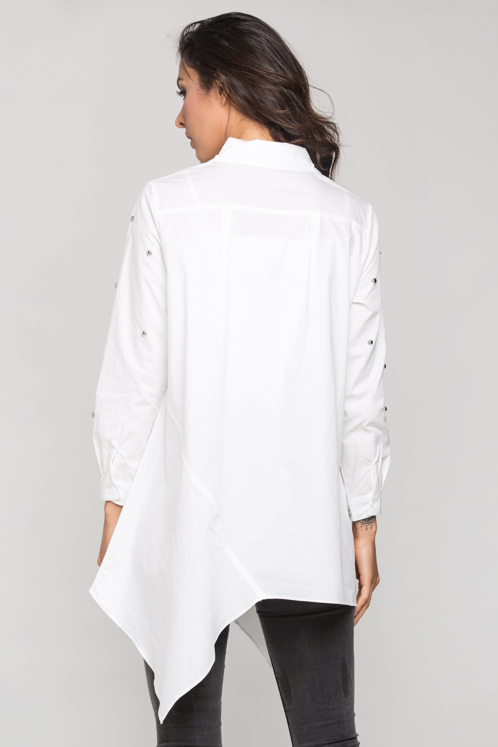 White Embellished Tent Top - ownthelooks-Development