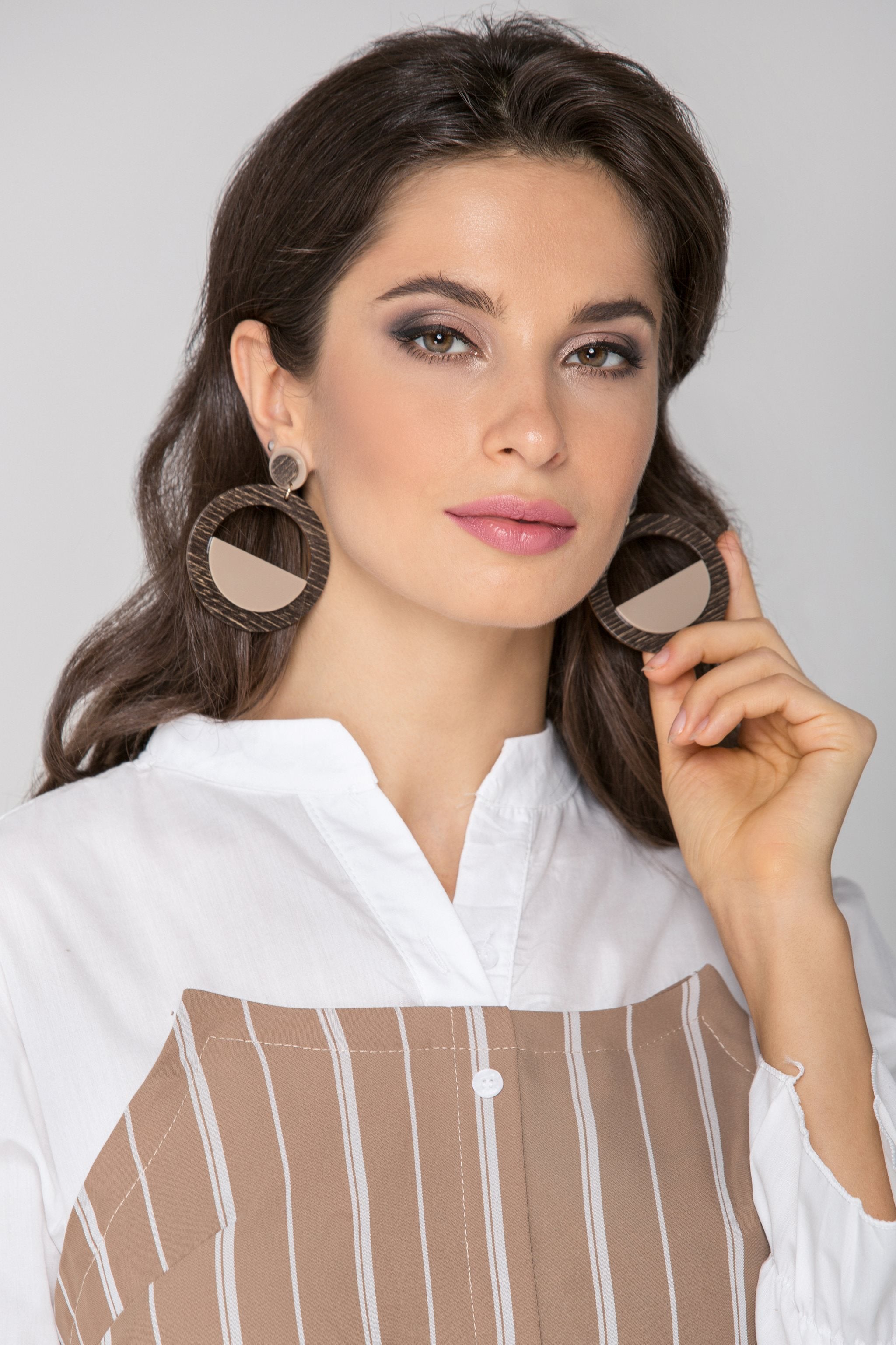 Houndstooth Oversized Dome Button Detail Cardigan OwnTheLooks - ownthelooks-Development