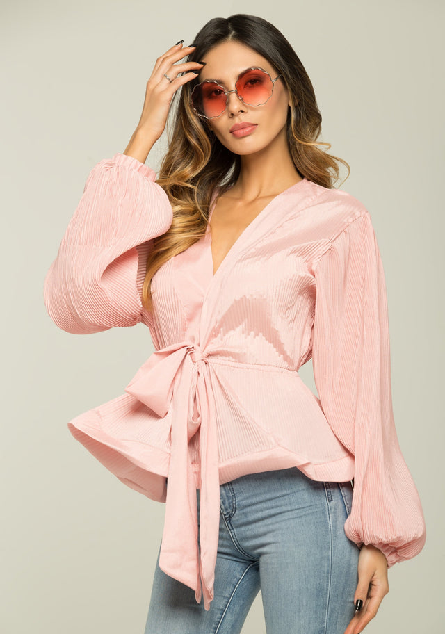 Baby Pink Angel Sleeveless Tie-up Top - ownthelooks-Development