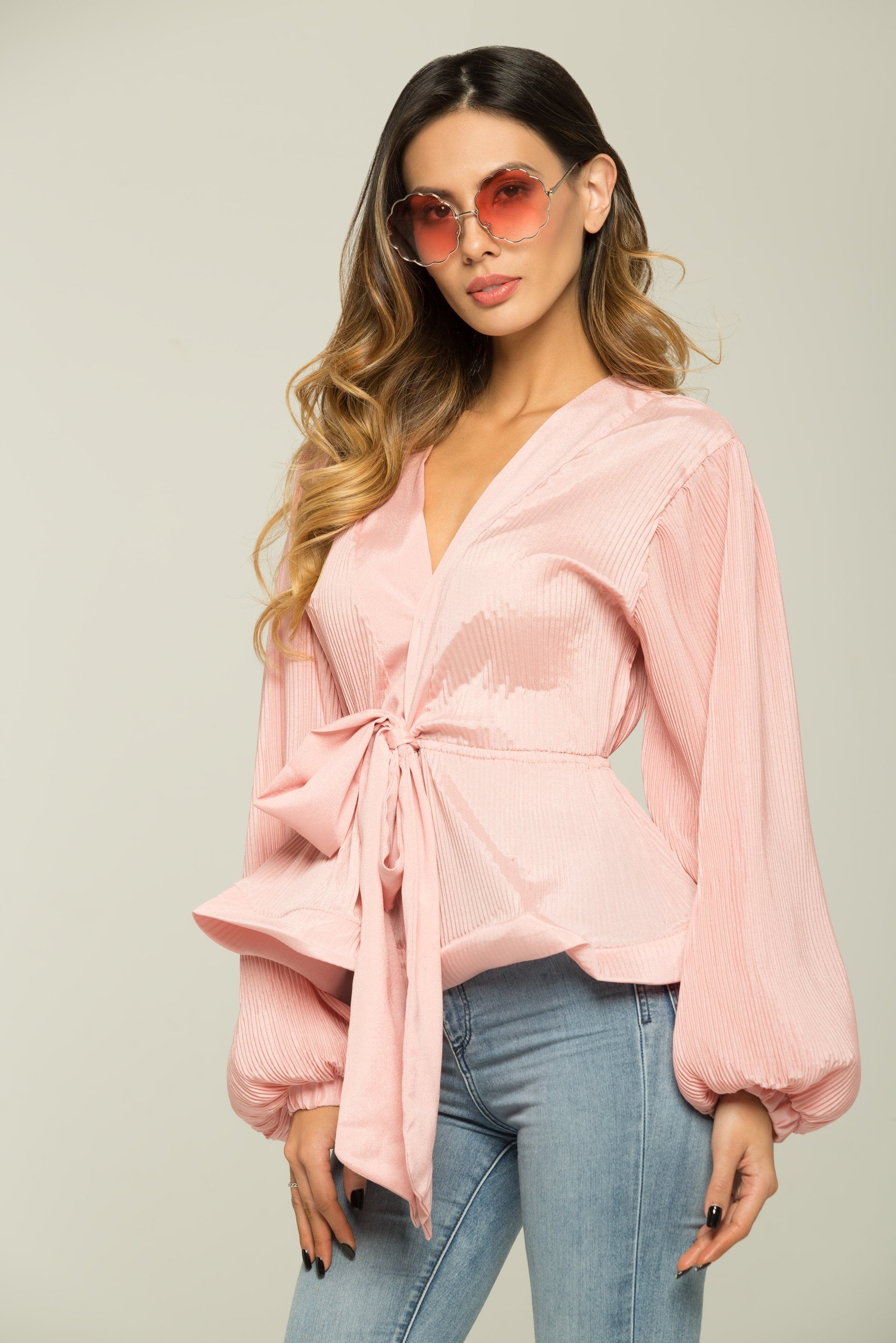 Baby Pink Angel Sleeveless Tie-up Top - ownthelooks-Development