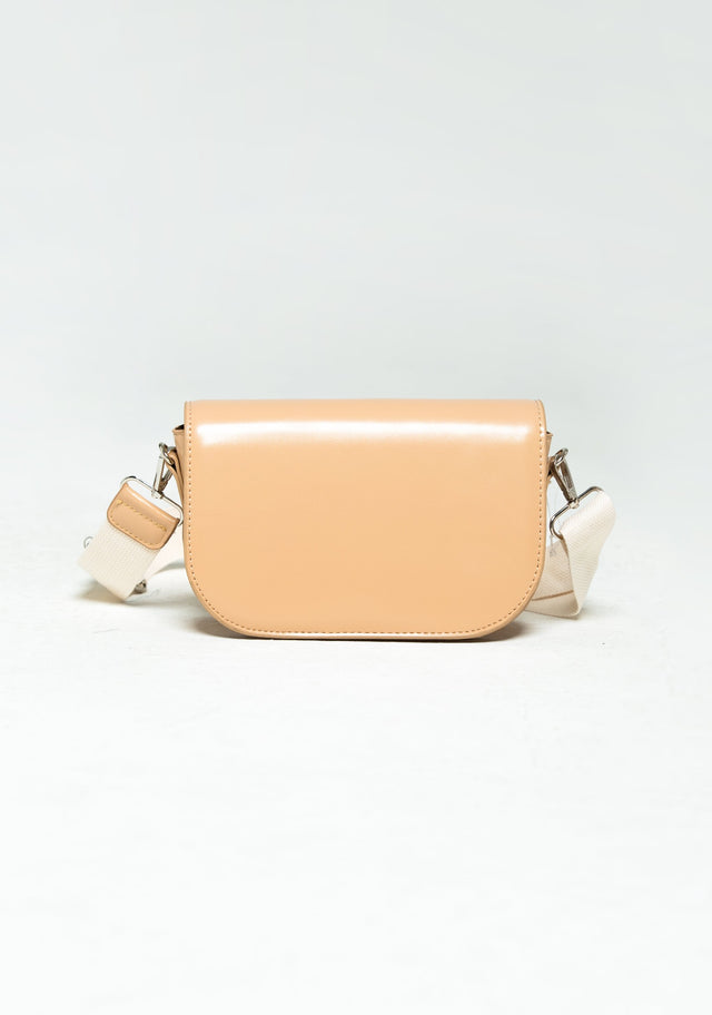 Beige Front Flap Cross Body Bag - ownthelooks-Development