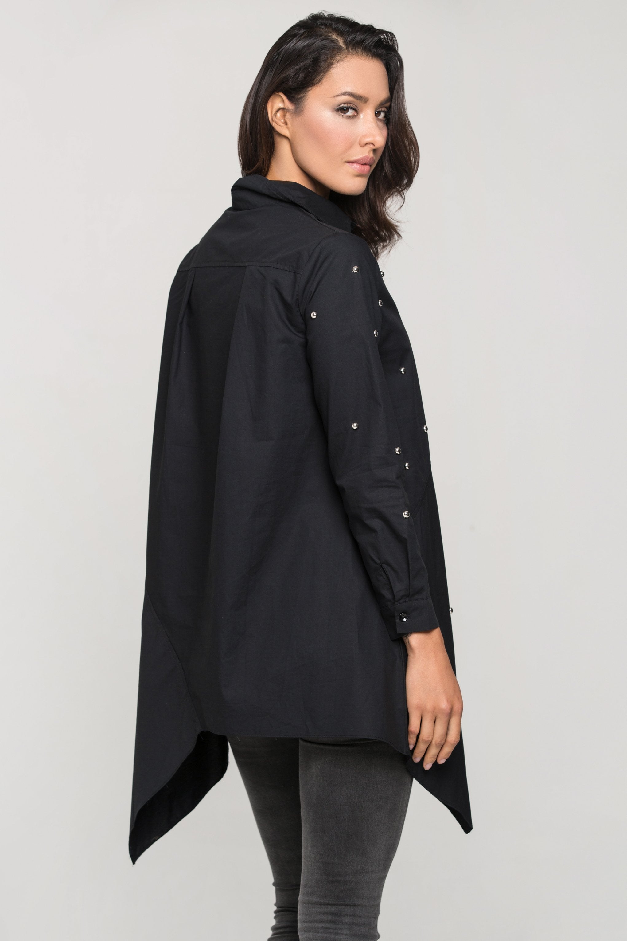 Black Embellished Tent Top - ownthelooks-Development